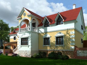 Дизайн экстерьера жилого дома в п. Прибрежный